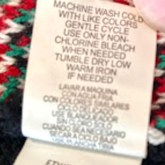 Ugly Christmas Sweater Reindeer Glasses Lights Plaid Men's Size Medium - Picture 6 of 14